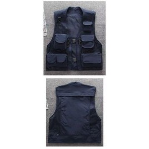 Zipper Front Black Safety Vest 12