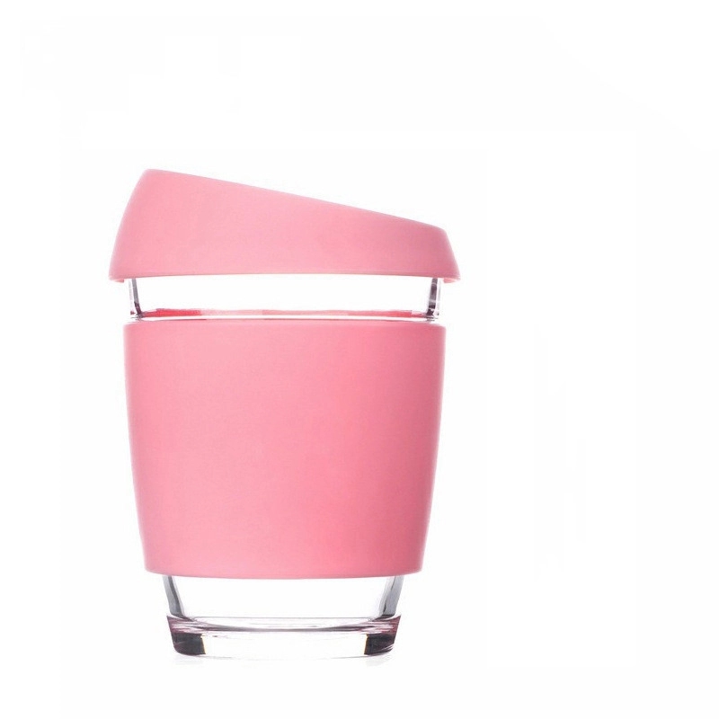 Glass Reusable Coffee Cup with Lid 6