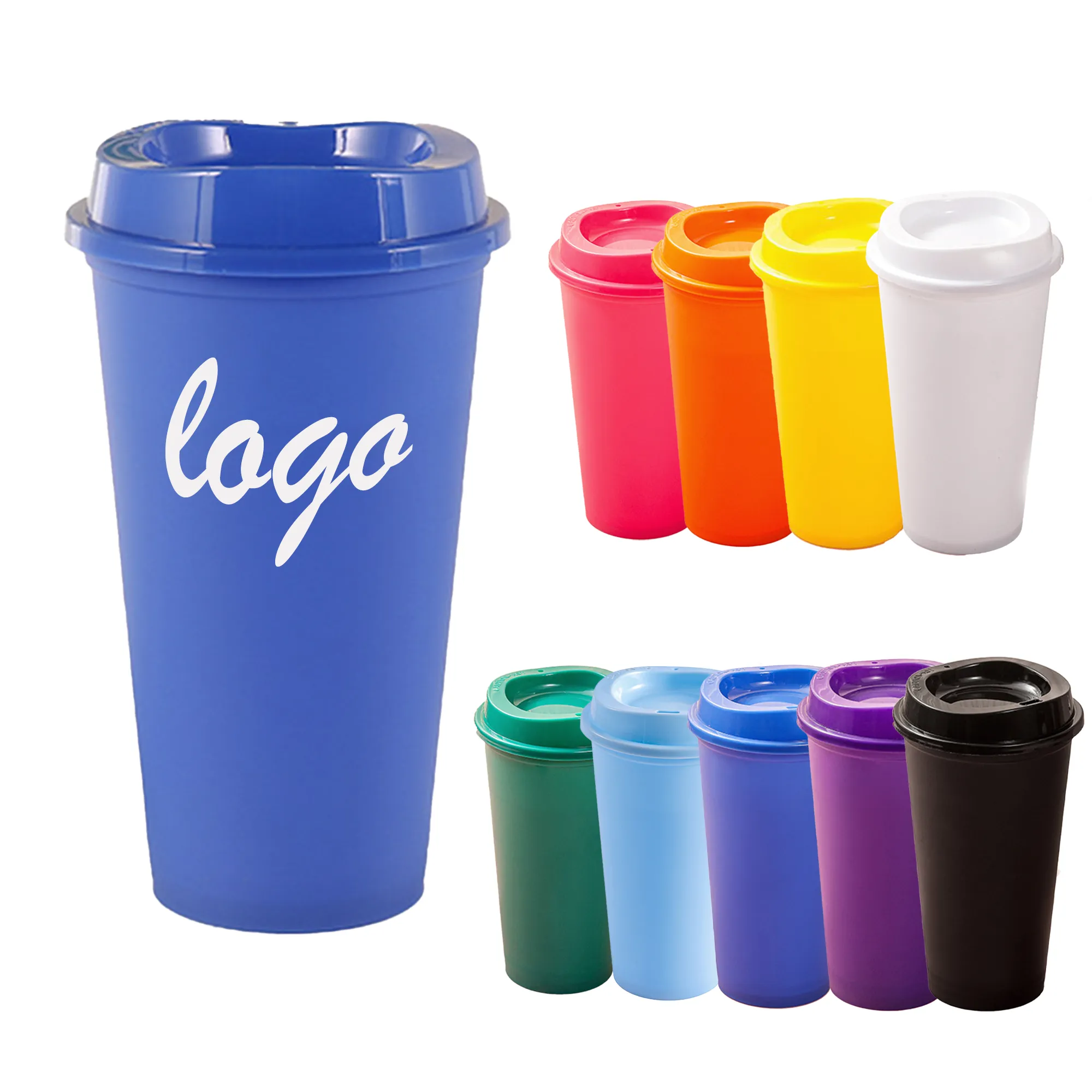 16 oz PP Coffee Cup with Lid Suitable Party Drink 13