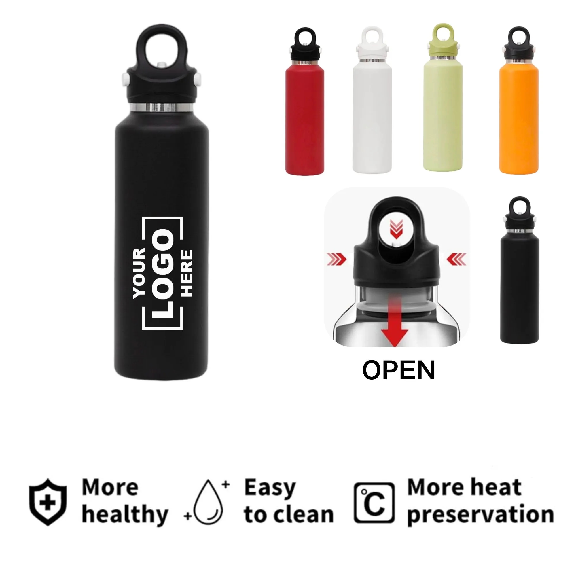 Open-lid Stainless Steel Insulated Cup Free Shipping