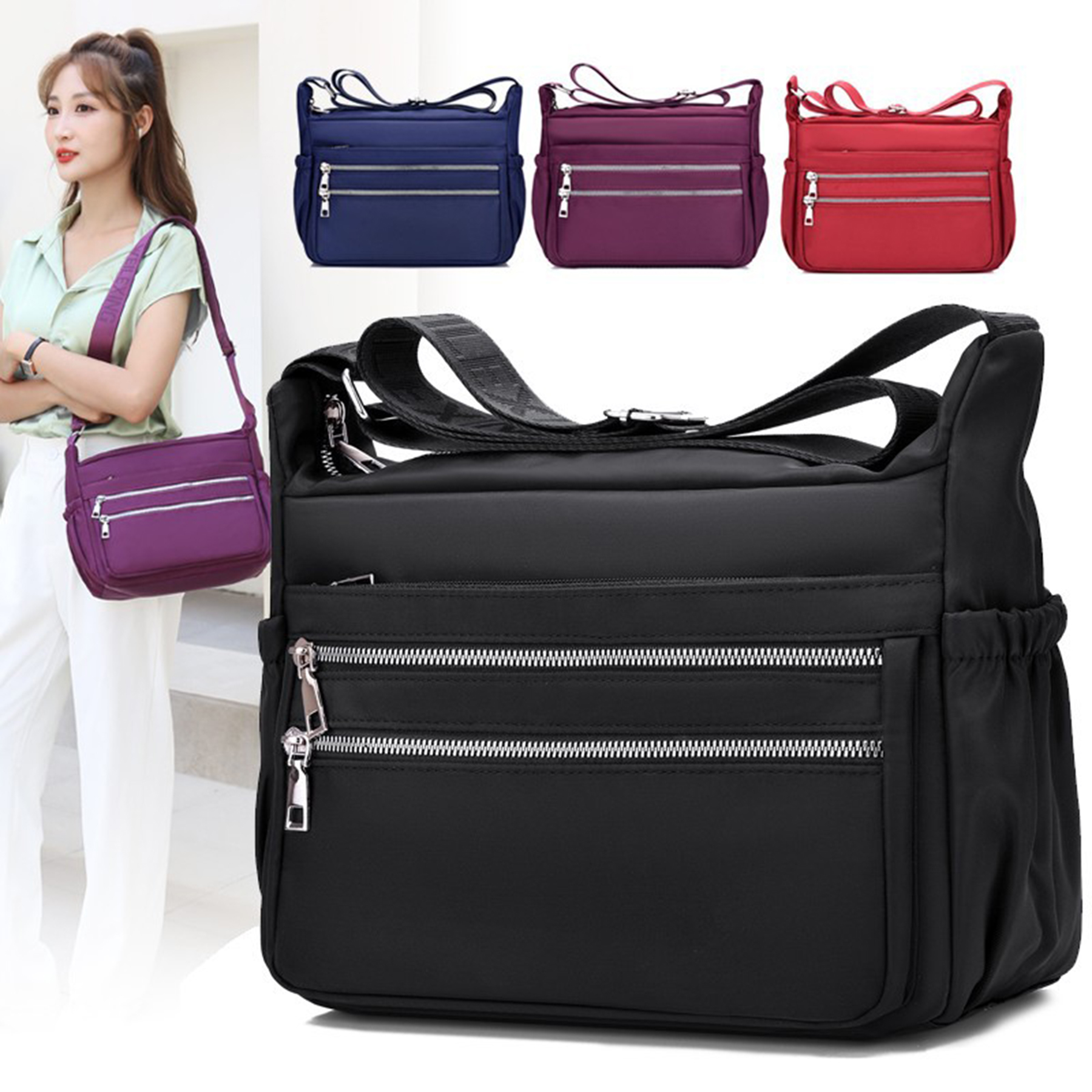 Women Purses Multi Pocket Crossbody Bag 2