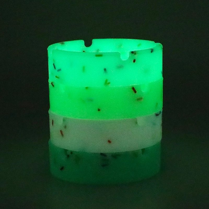 Custom Circular Silicone Ashtray - Glow in the Dark 5