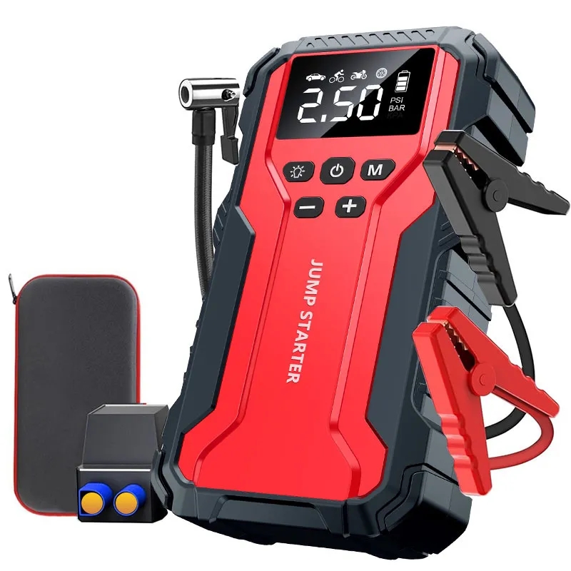 4 in 1  Multi-function Car Jump Starter with Air Compressor 11