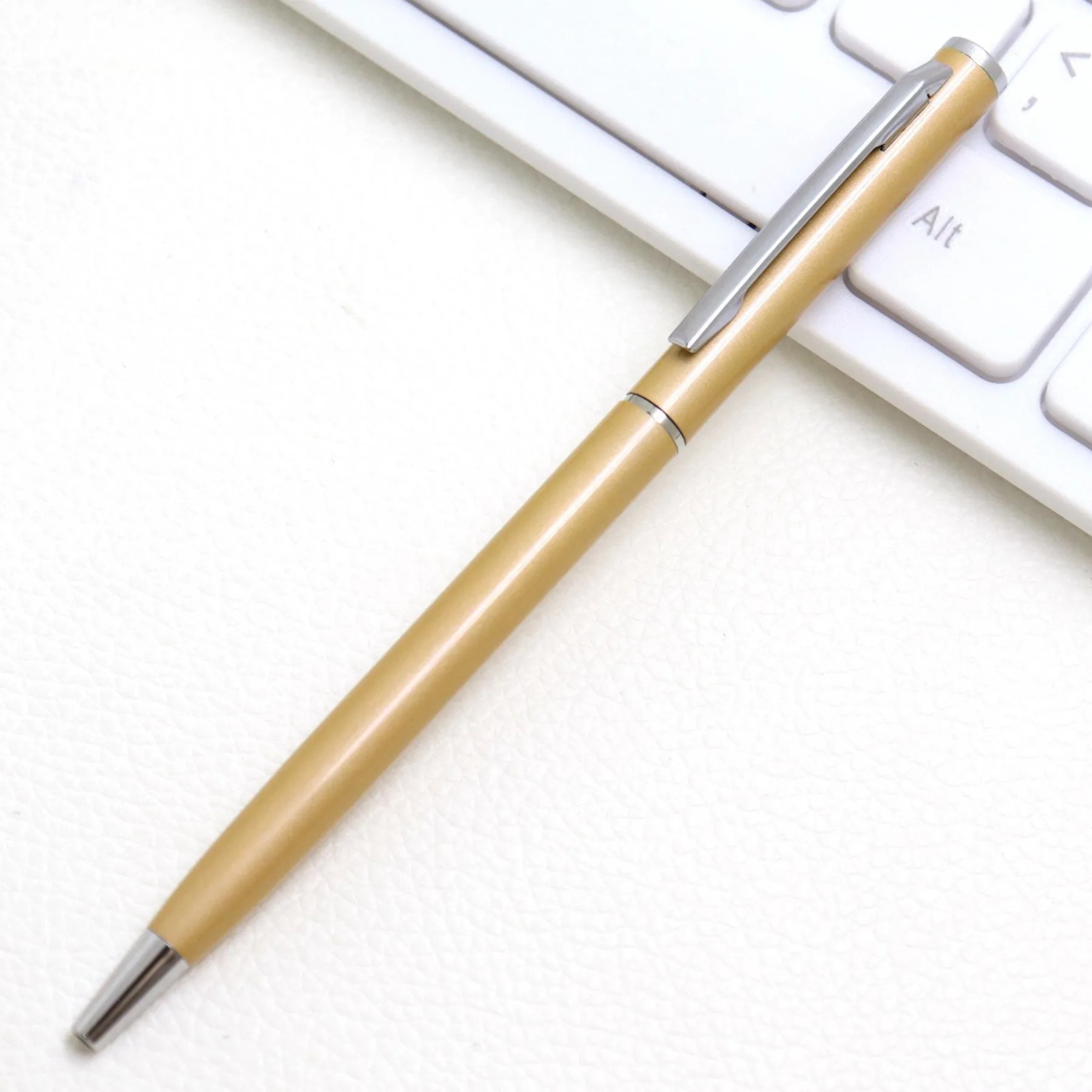 Metal Twist Slim Ballpoint Pen 12