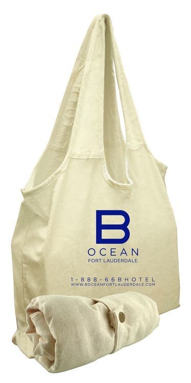 Foldable Canvas Slingbag with Snap Closure - 19"x13"x3"