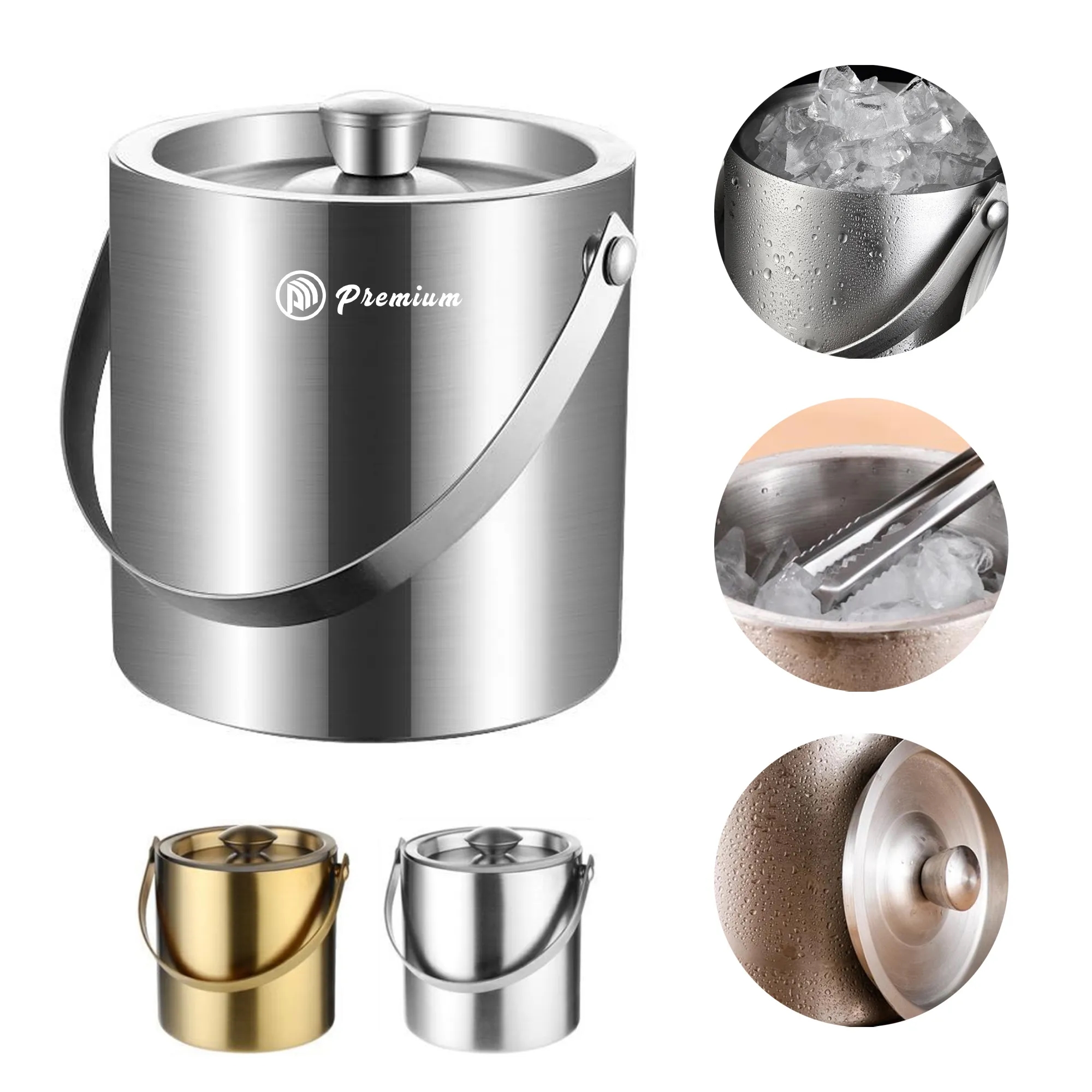 3L Stainless Steel Ice Bucket 1