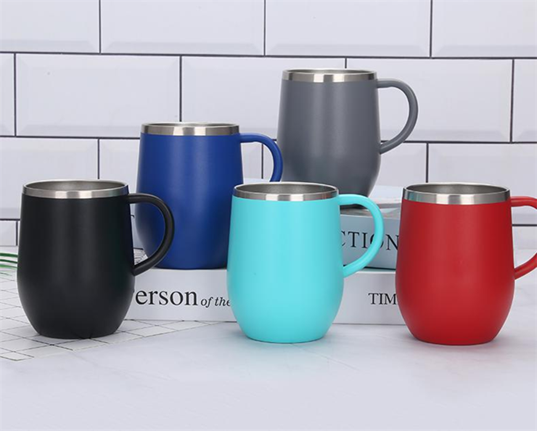 12 oz Double Wall Vacuum Insulated Cup with Lid & Handle 3