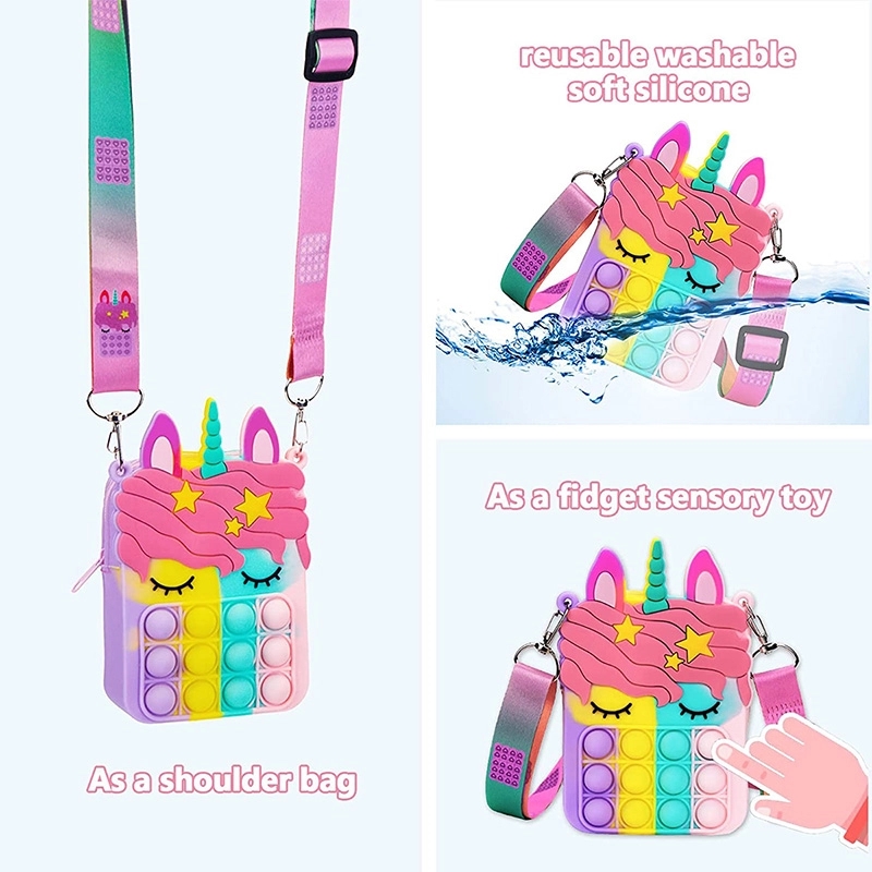 Custom cute Silicone Pop Fidget Bag 5