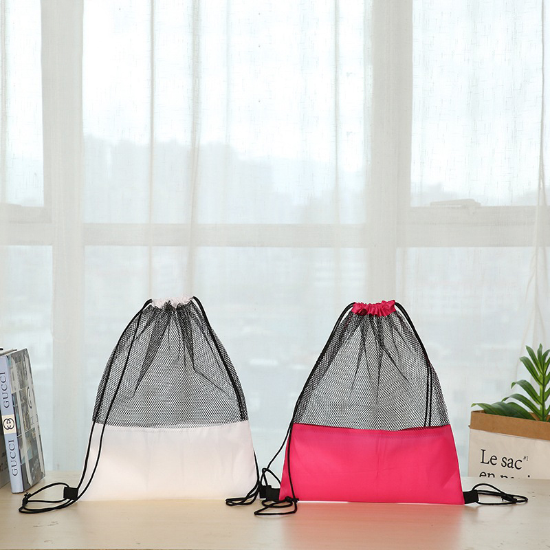 Customizable Mesh Drawstring Backpack 5