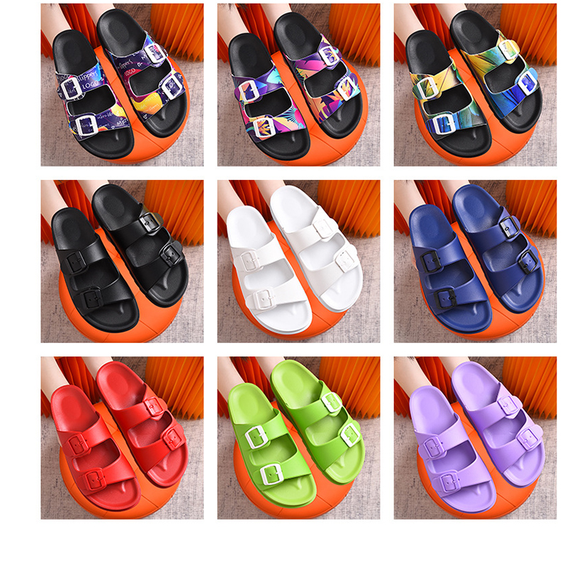Adjustable Double Straps PVC Slides 11