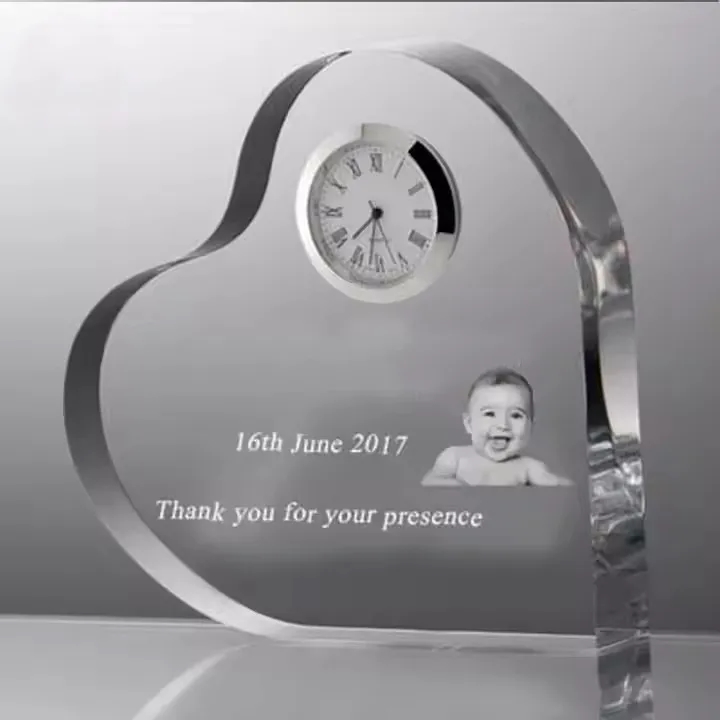 Heart Shape Crystal Clock 8