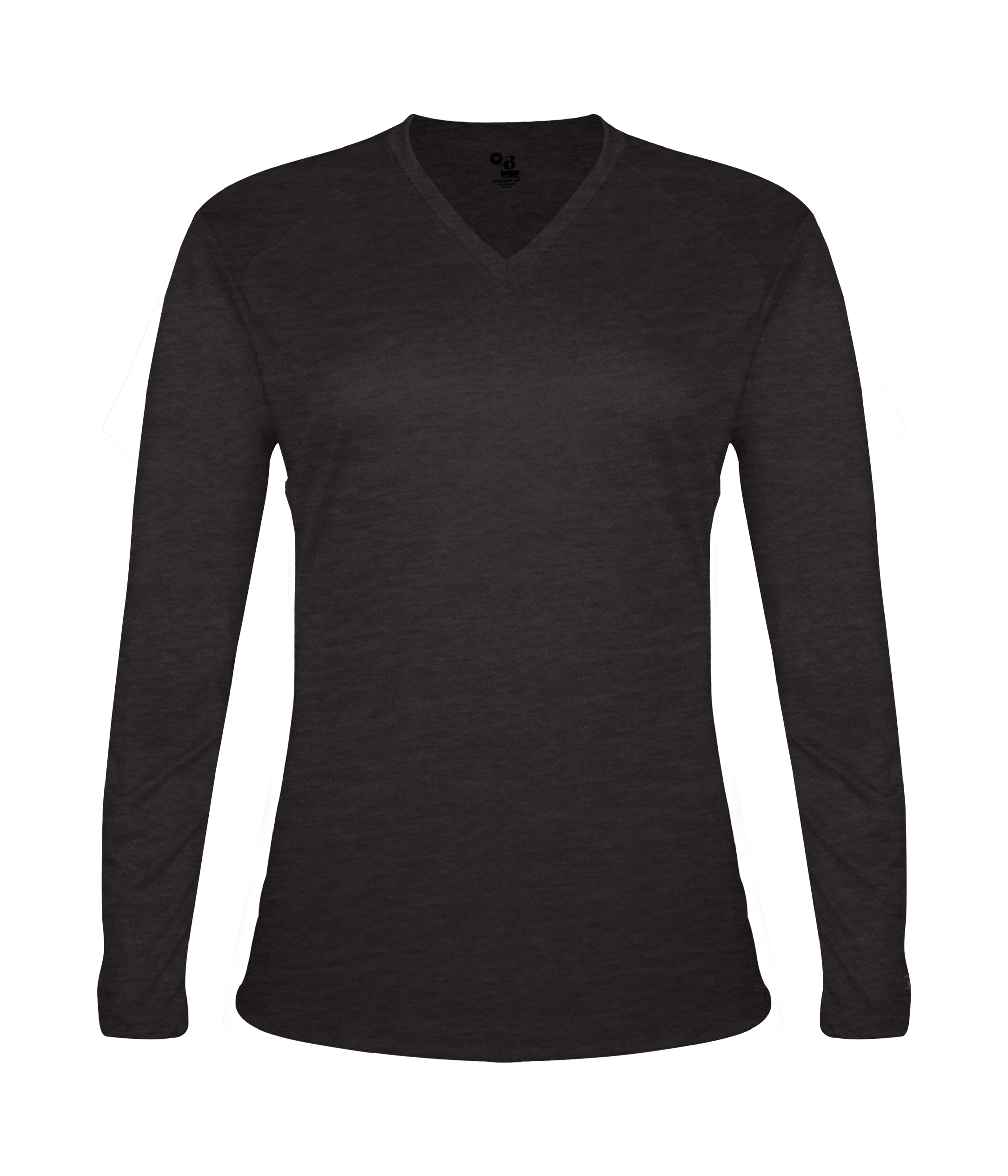 TRI-BLEND LADIES' V-NECK L/S T 3