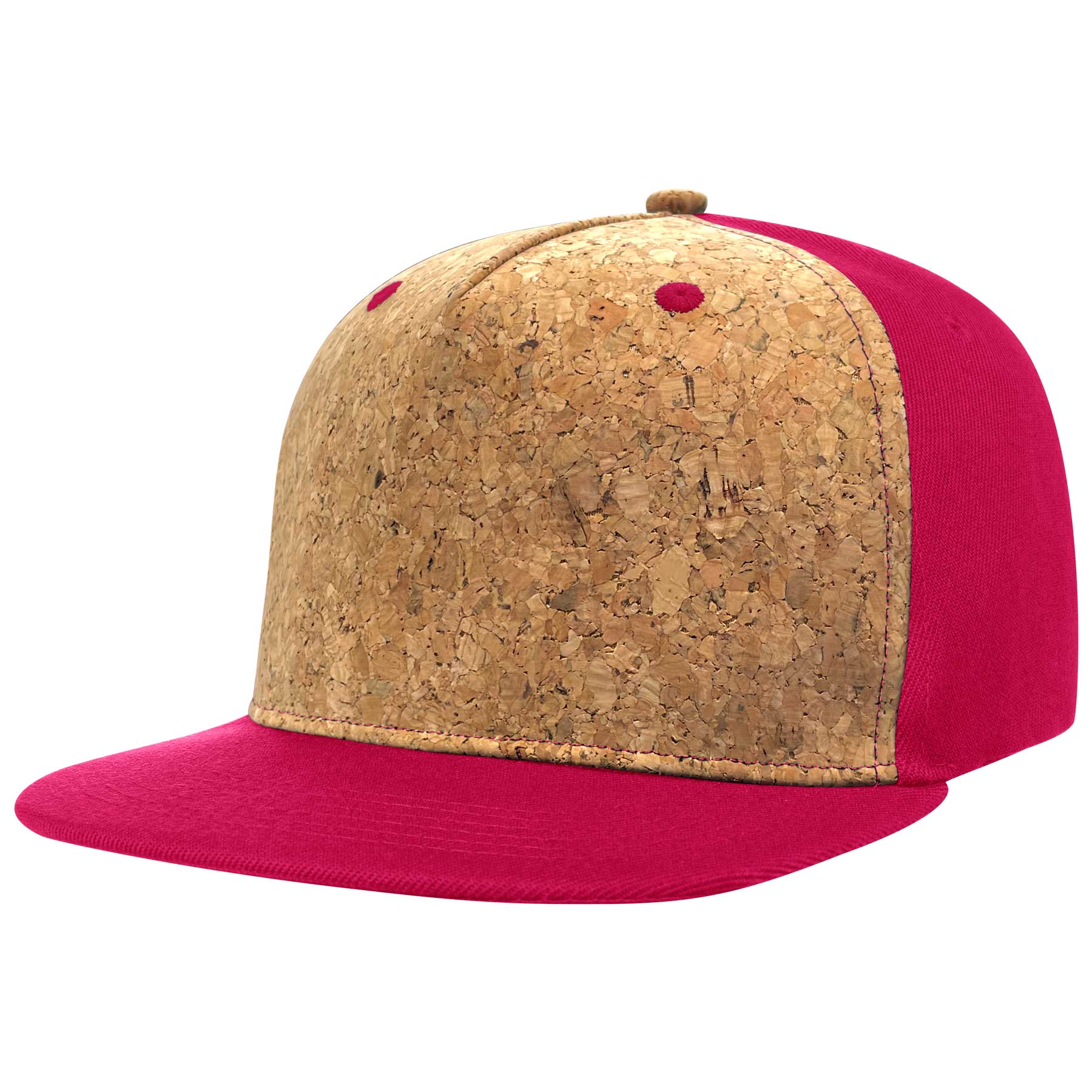 Cotton Flat Visor Adjustable Snapback Cork Caps 14