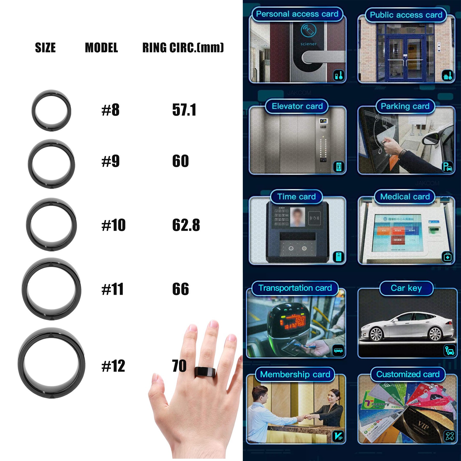 Waterproof NFC Smart Ring 2