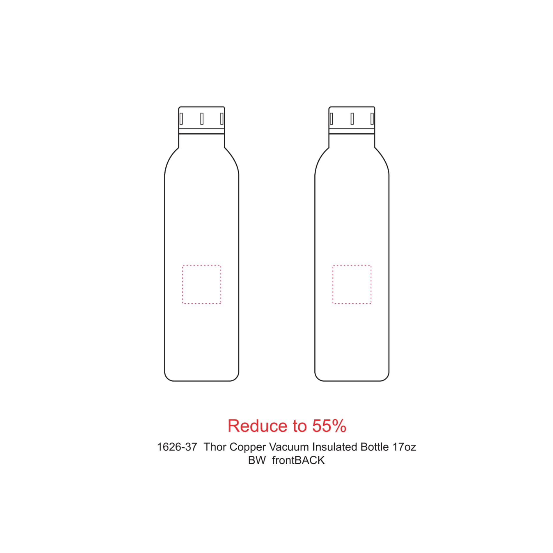Thor Copper Vacuum Insulated Bottle 17oz 65