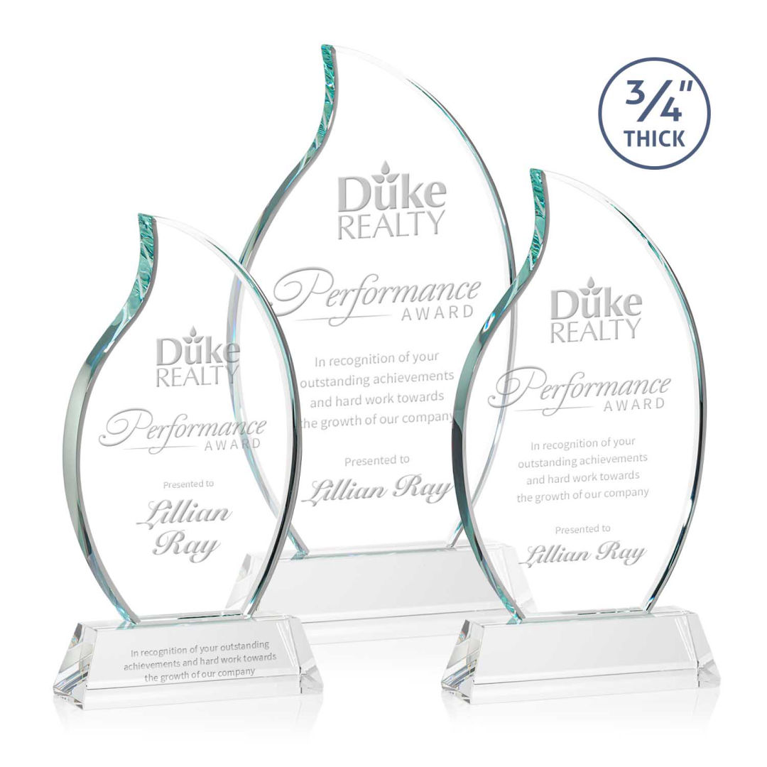 Croydon Flame Award on Newhaven Base - Green