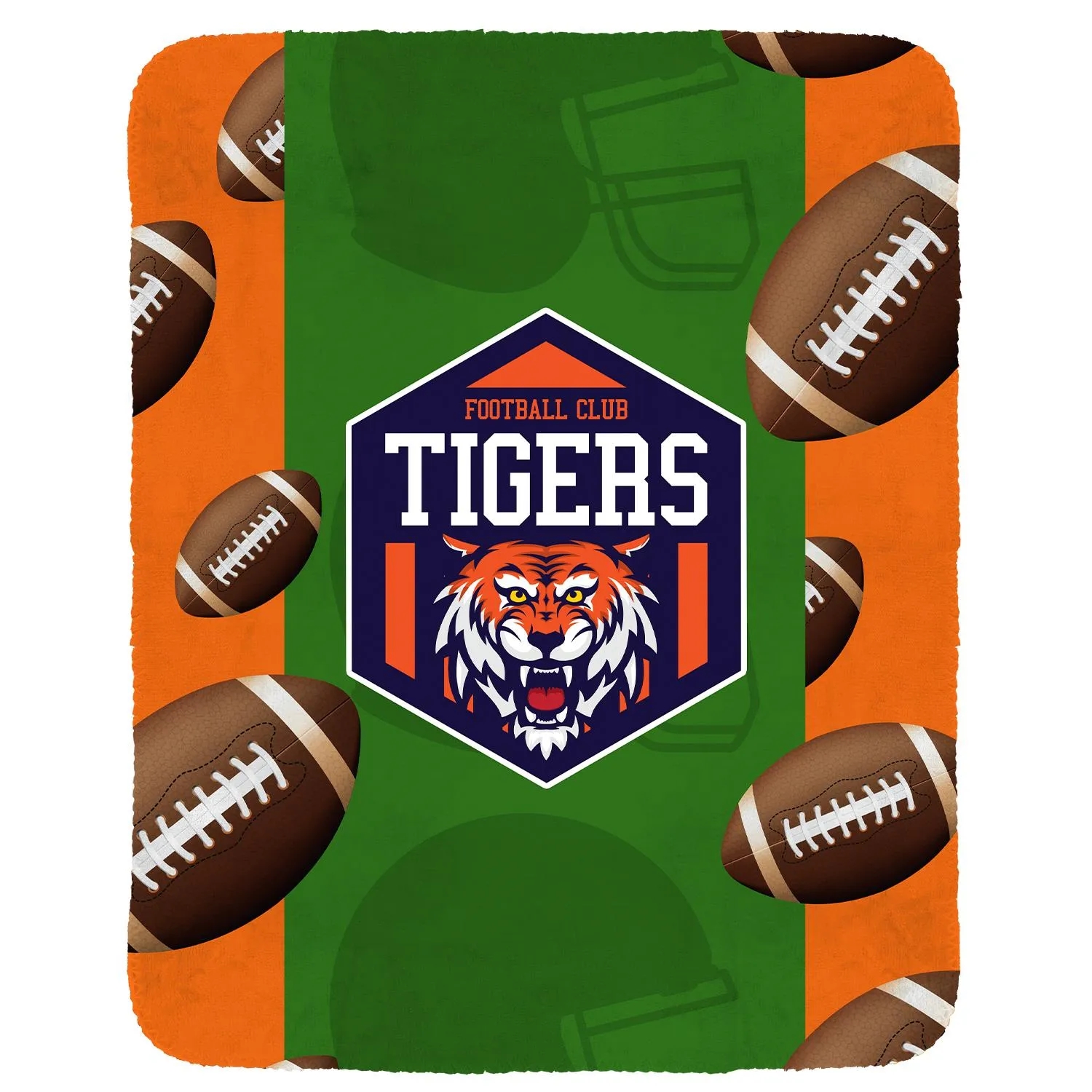Football Velvety Recycled Plush Blanket 8