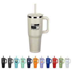 SENSO® Summit 40 oz Insulated Stainless Steel Travel Mug with Press-In Straw Lid 4