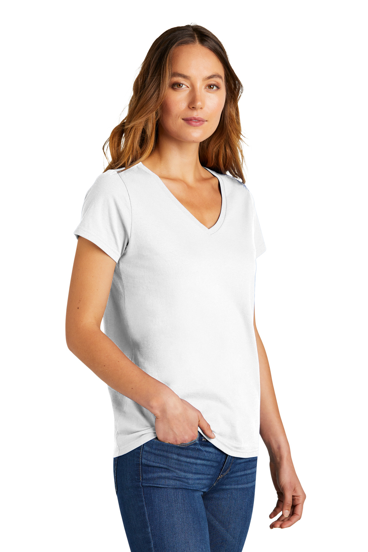 District Women's The Concert Tee V-Neck DT5002 42