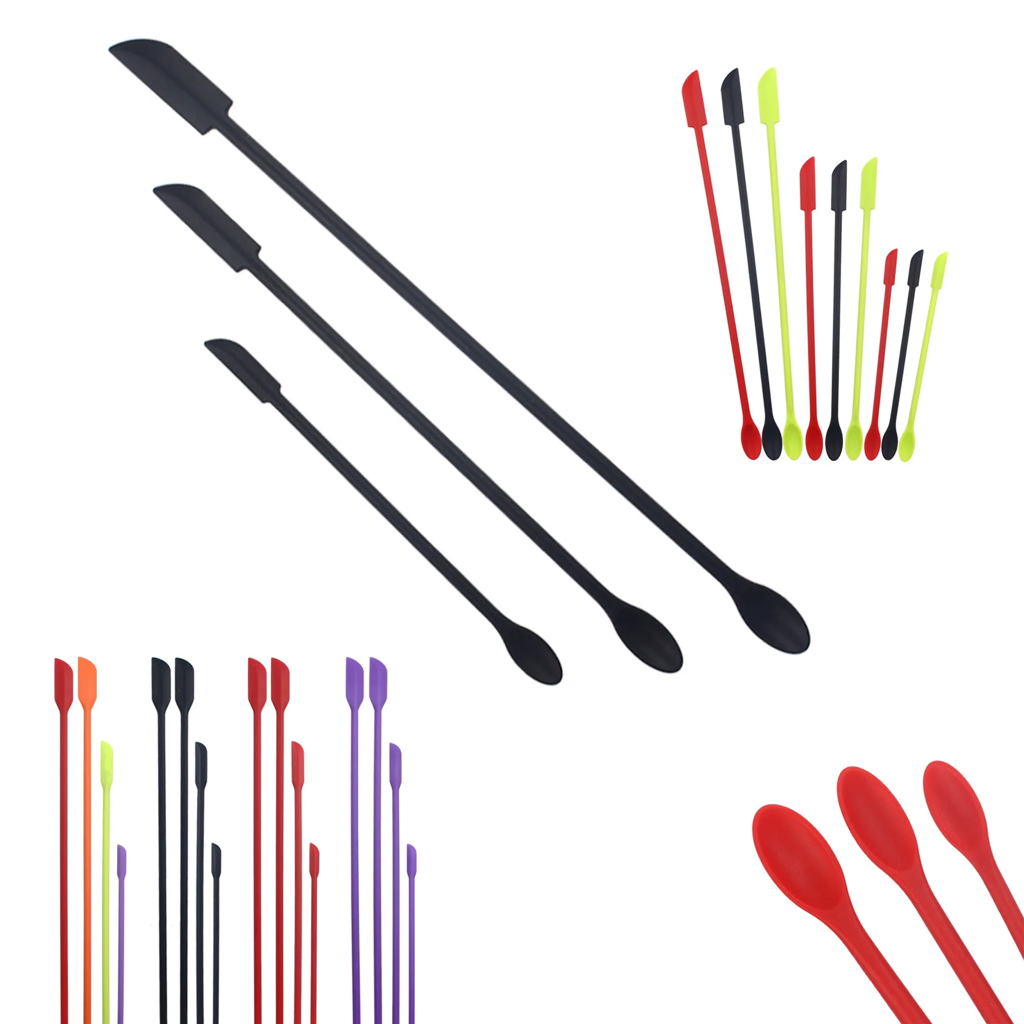 Three Sets Of Double-ended Silicone Spatula