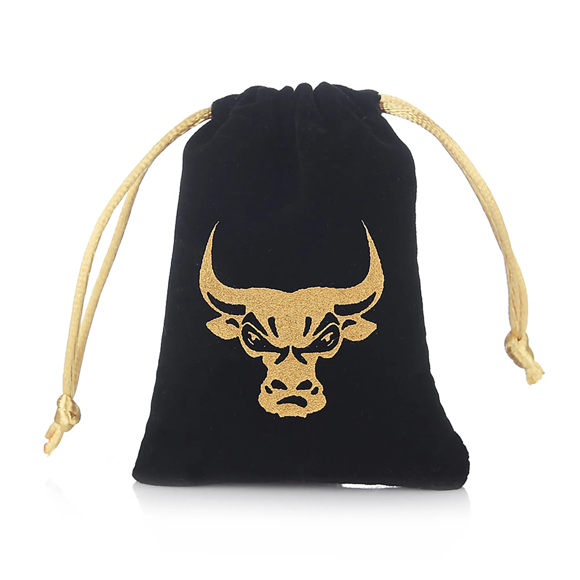 Jewelry Flocked Fabric Drawstring Bag 3