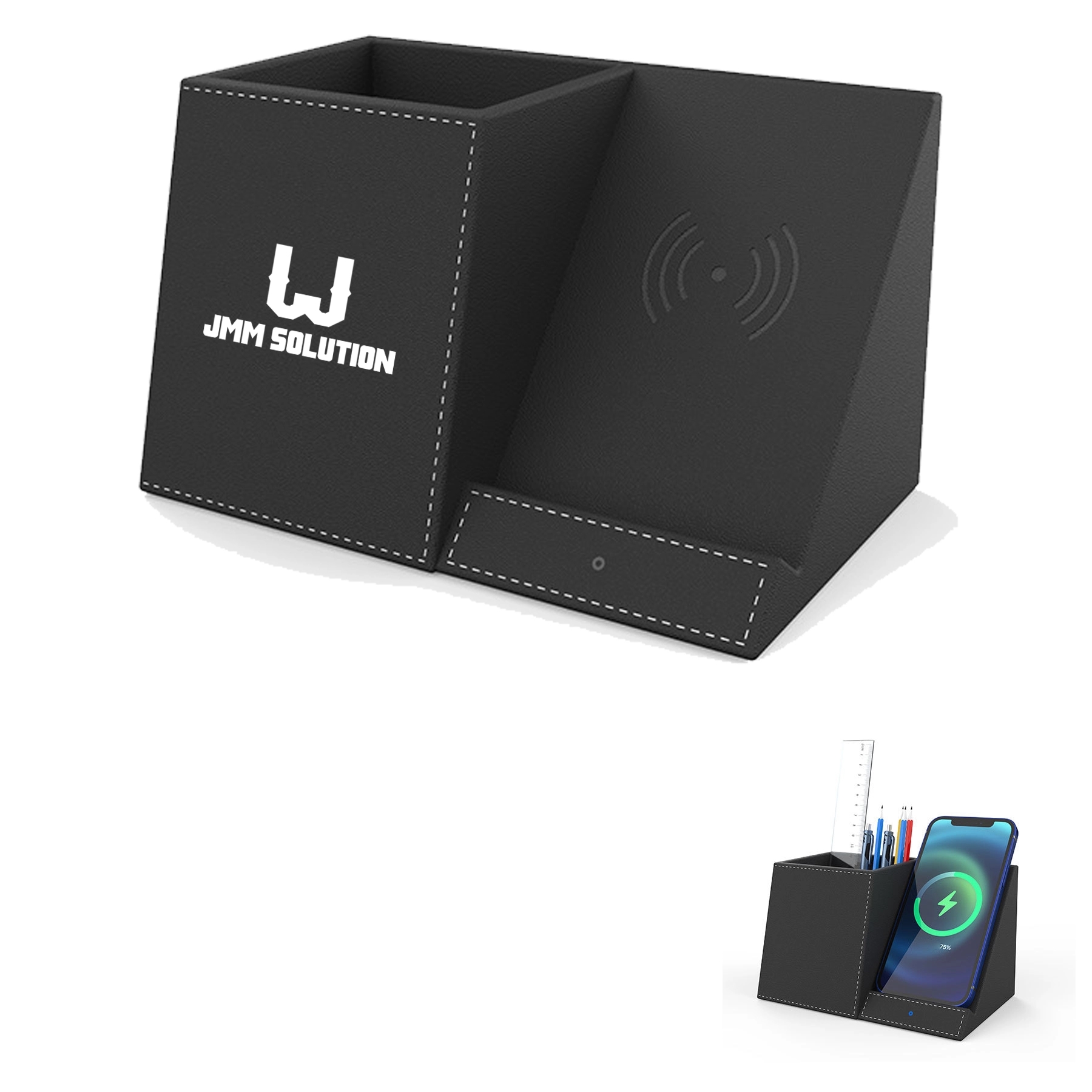 Wireless Charging Stand With Pen Holder 1