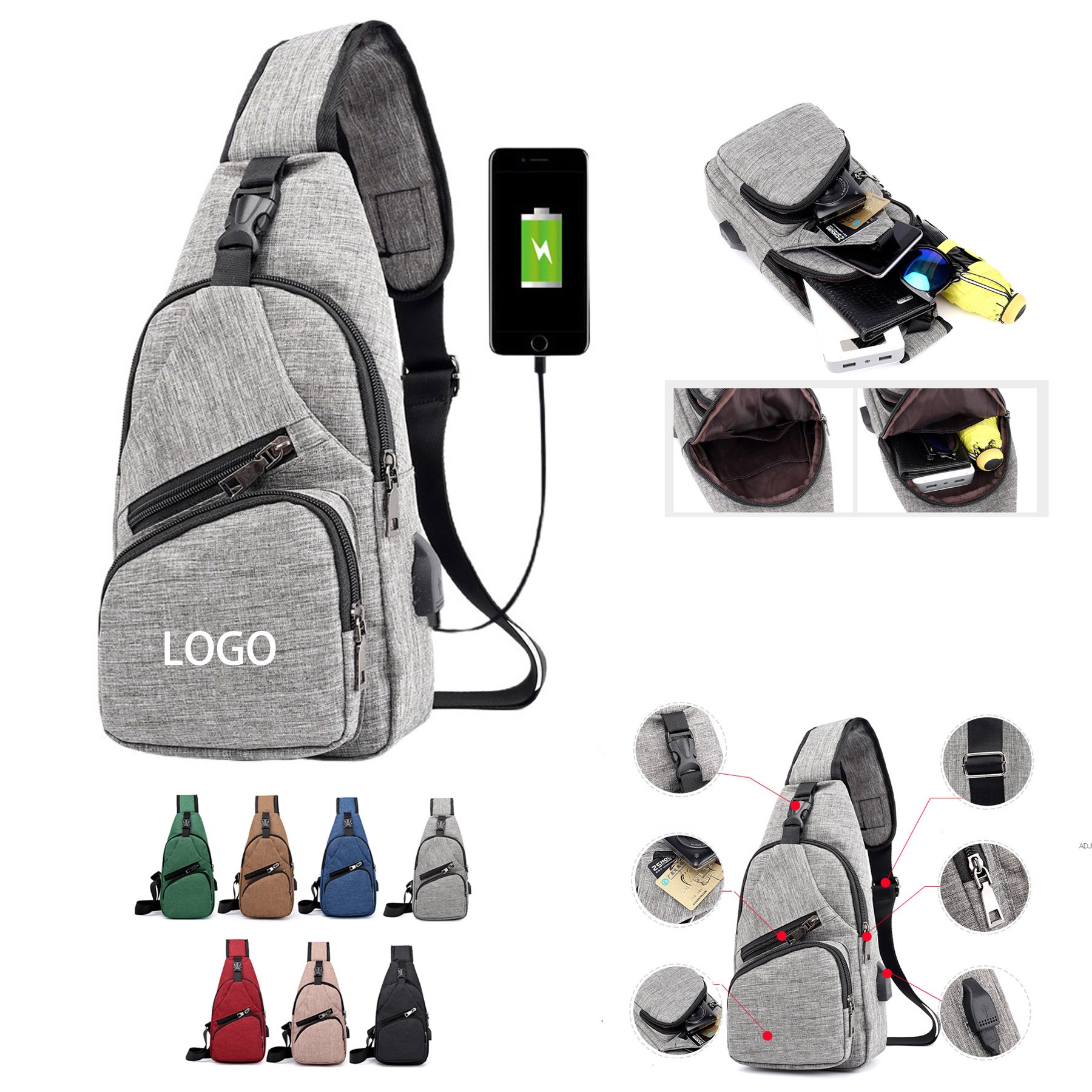 Multipurpose Travel Crossbody Shoulder Bag