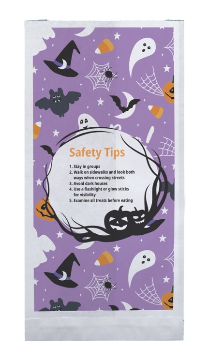 Halloween Scatter Design 1 Merchant Paper Bags (5" x 10" x 2") 2