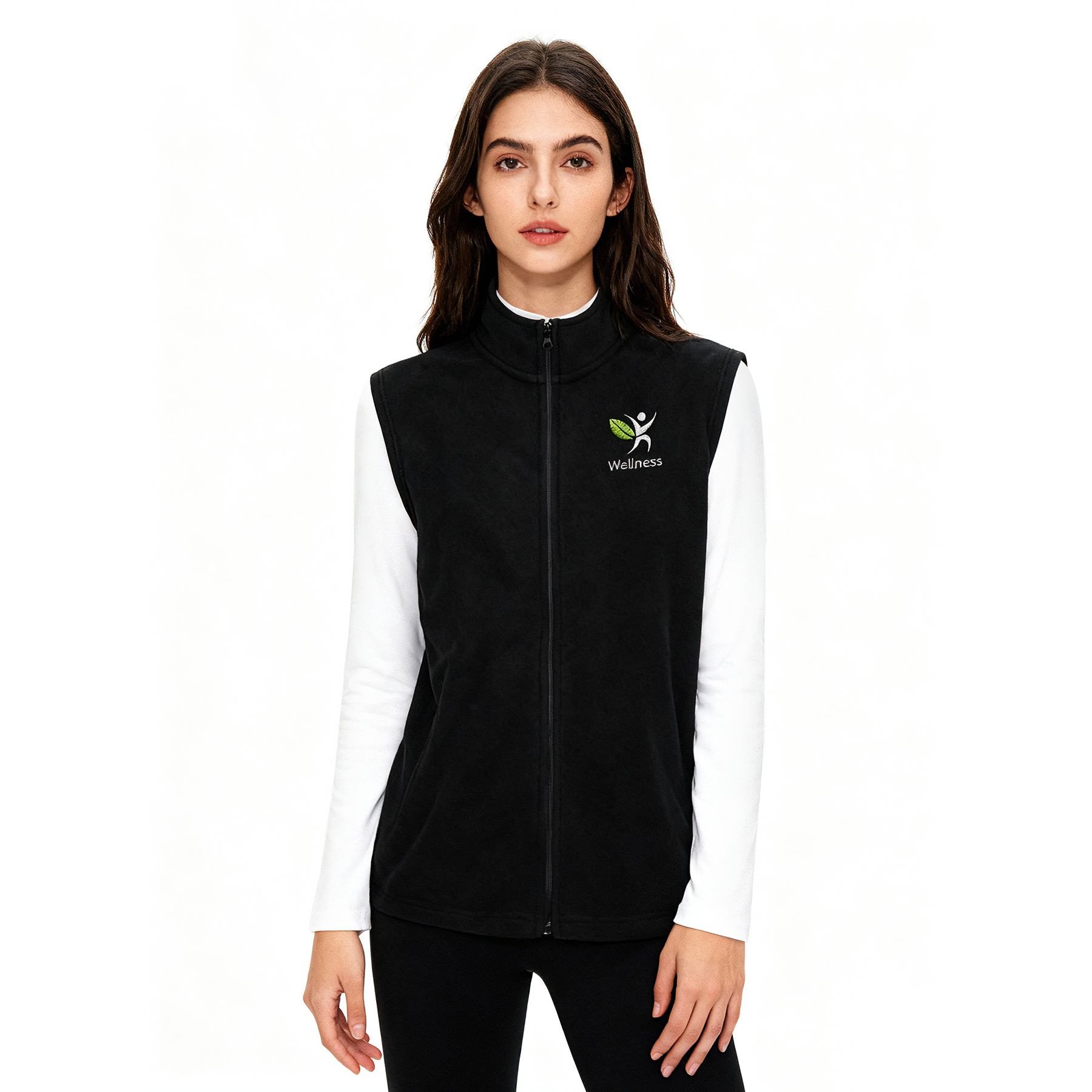 Women's Basic Full-Zip Polar Fleece Vest 3