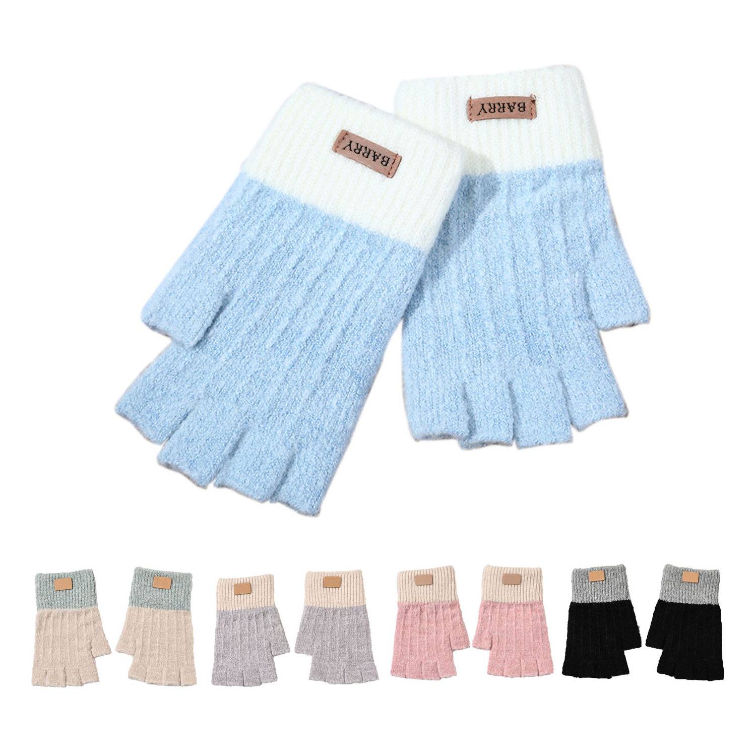 Women Fingerless nitted Gloves 2