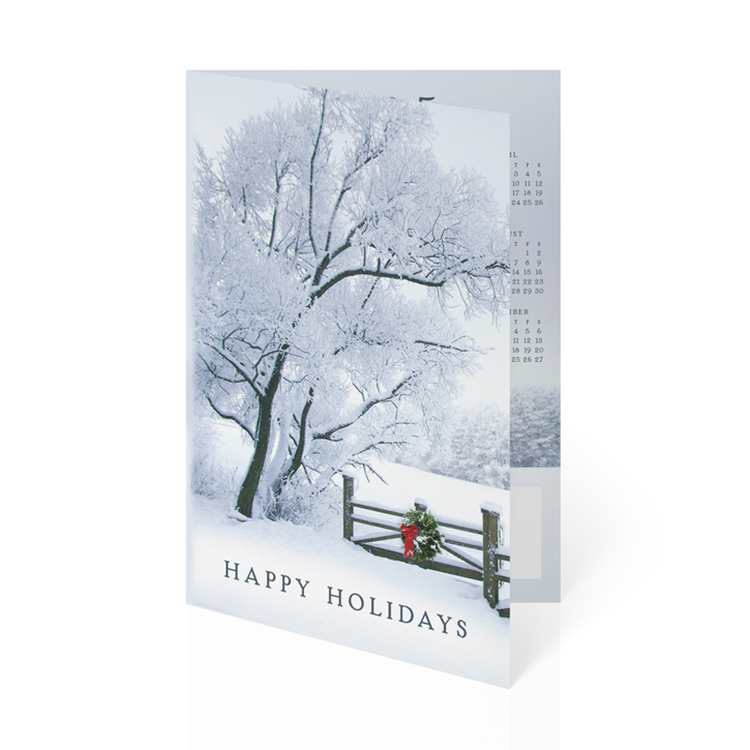 Frosty Winter Holiday Folded Calendar Cards 2