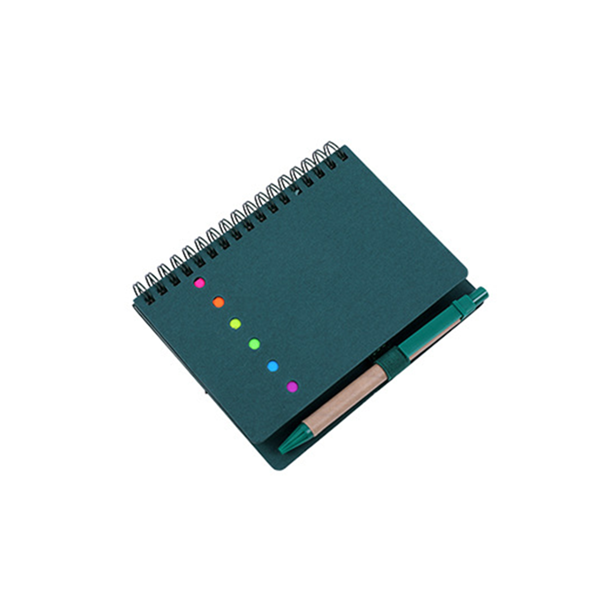 Coil Bound Notepad With Adhesive Notes And Pen 2