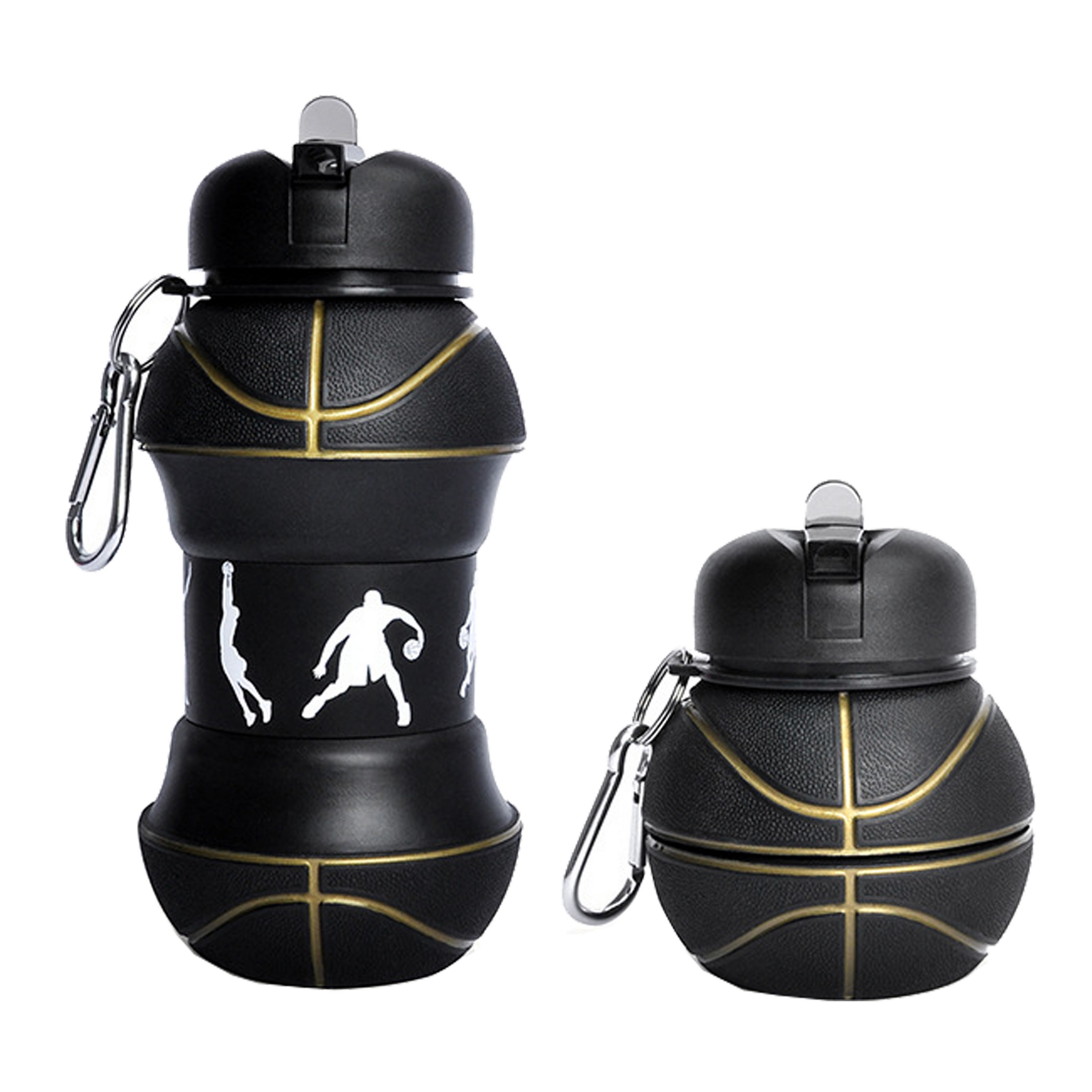 18.6oz Silicone Collapsible Water Bottle-Ocean 2