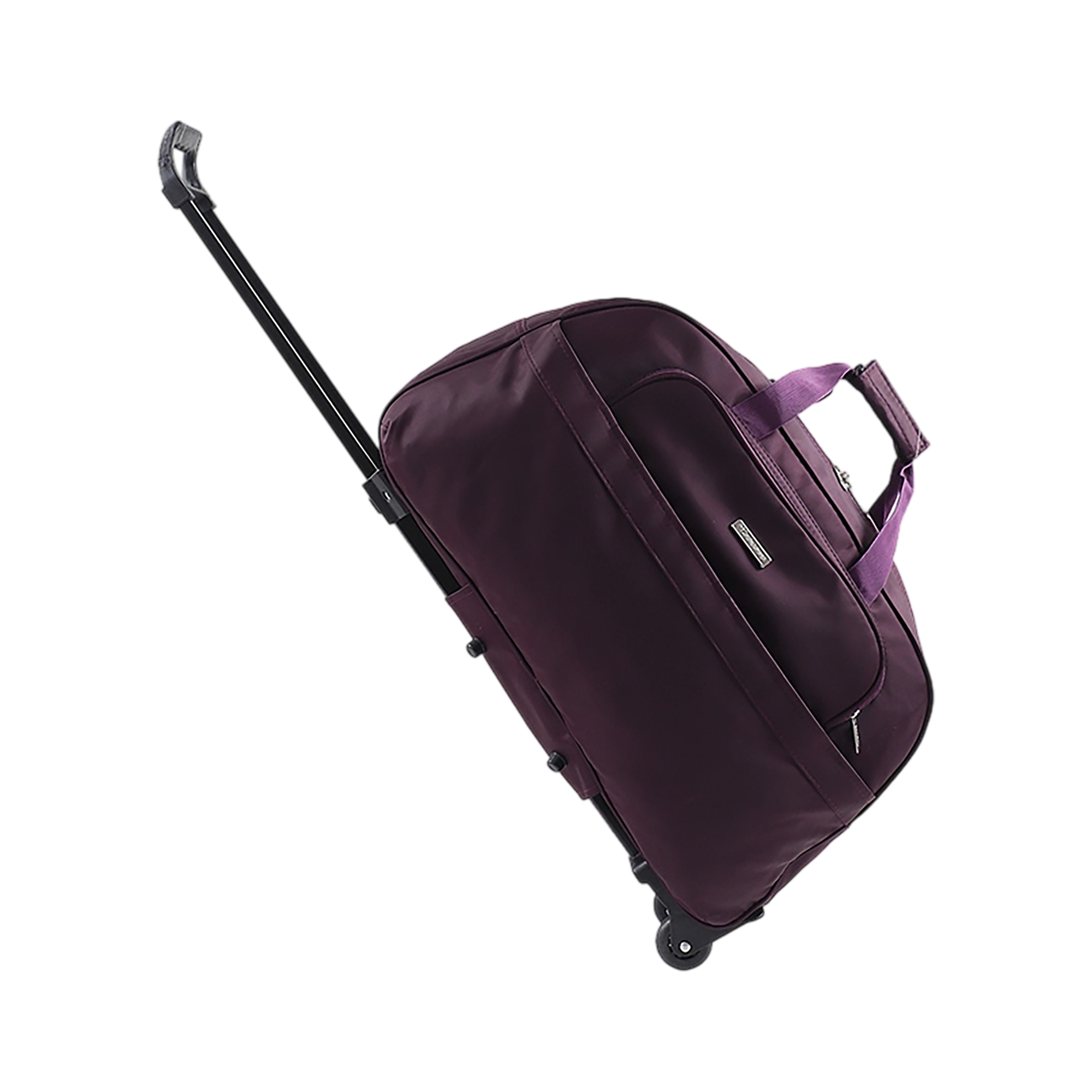 Nylon Wheeled Duffel Travel Bag With Retractable Handle 22.5" 5