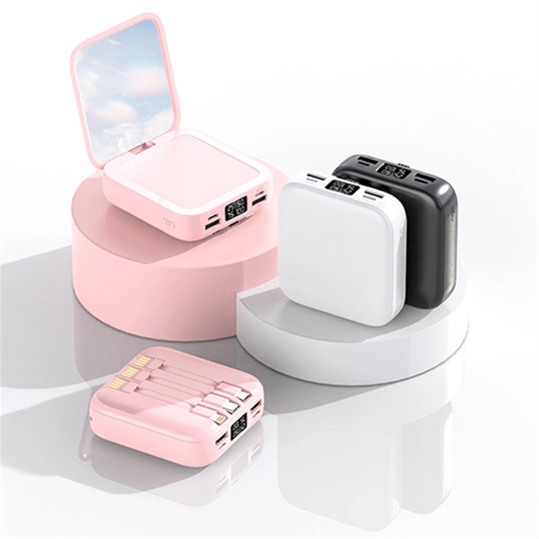 Mirror Power Bank w/LED Lights 4