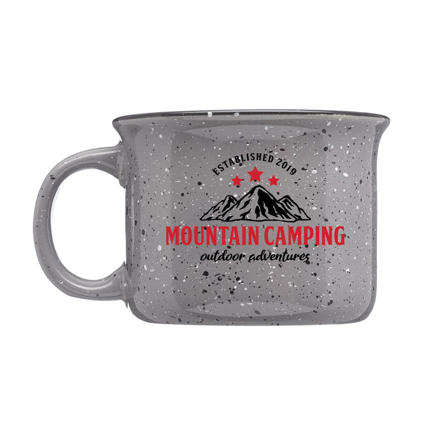 8 oz. Speckled Hearth Ceramic Mug (2 Color Imprint) 9