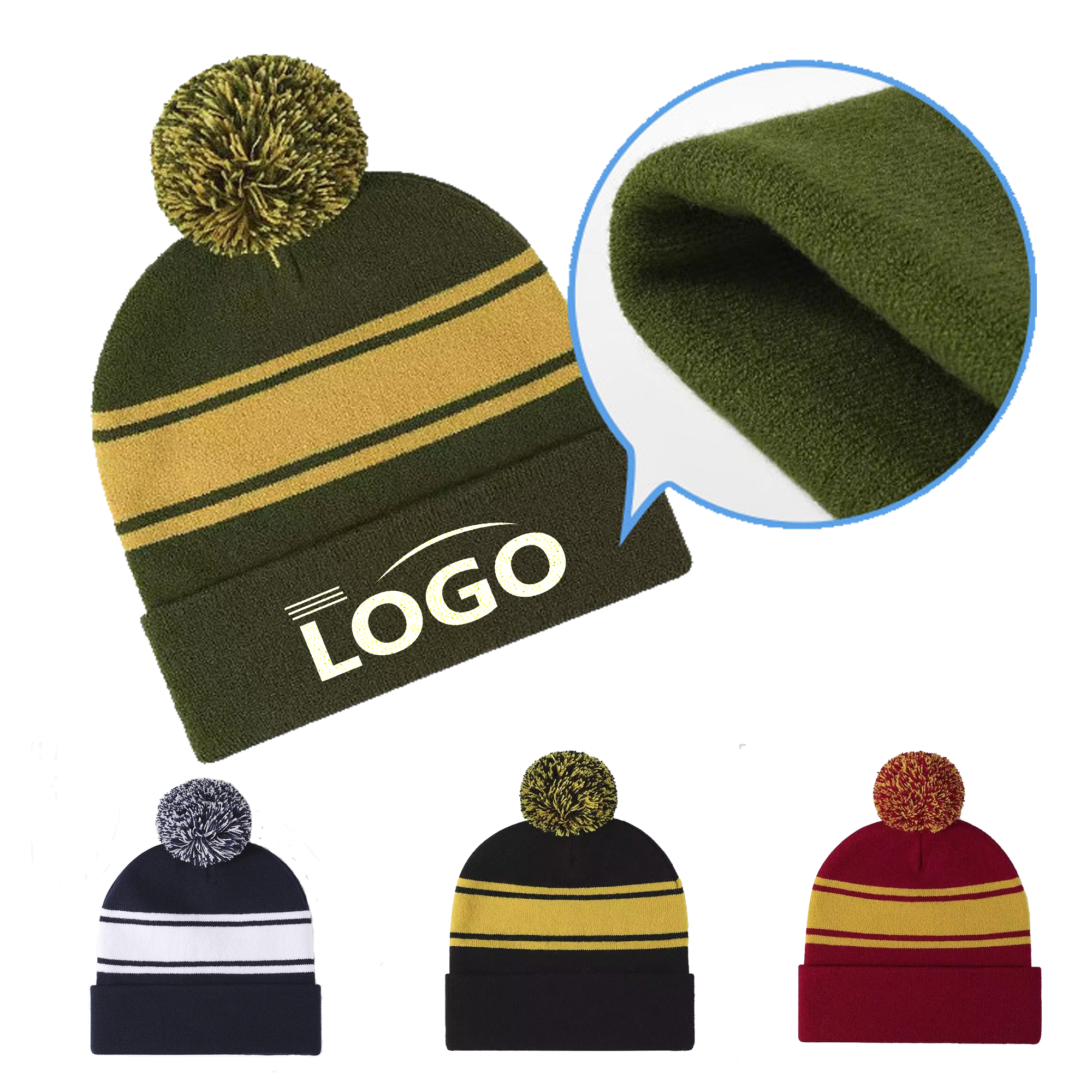 Winter Lightweight and Loose Pom Hat 4