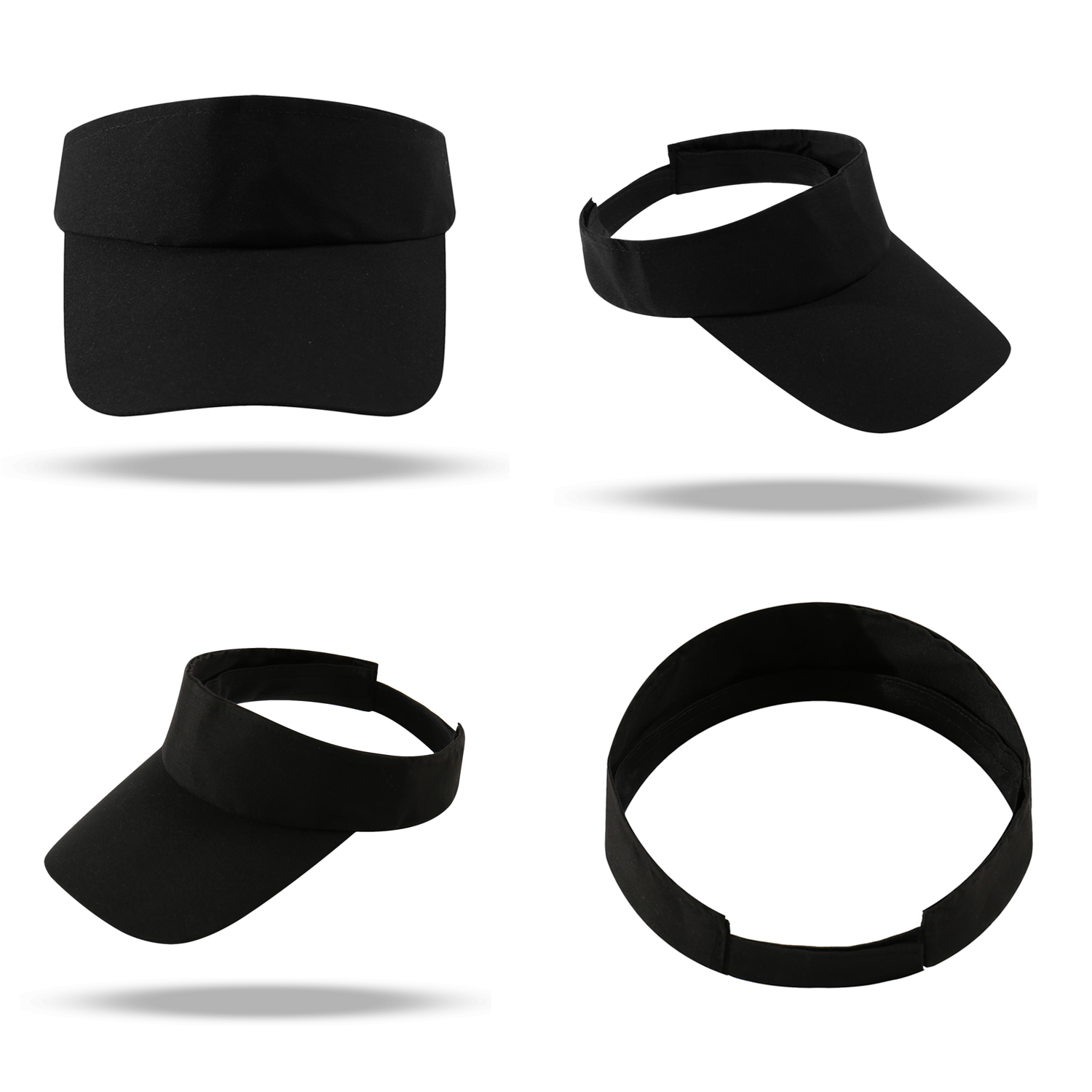 Stock Solid Color Poly Peach Skin Visor w/Velcro Back Fastener 3
