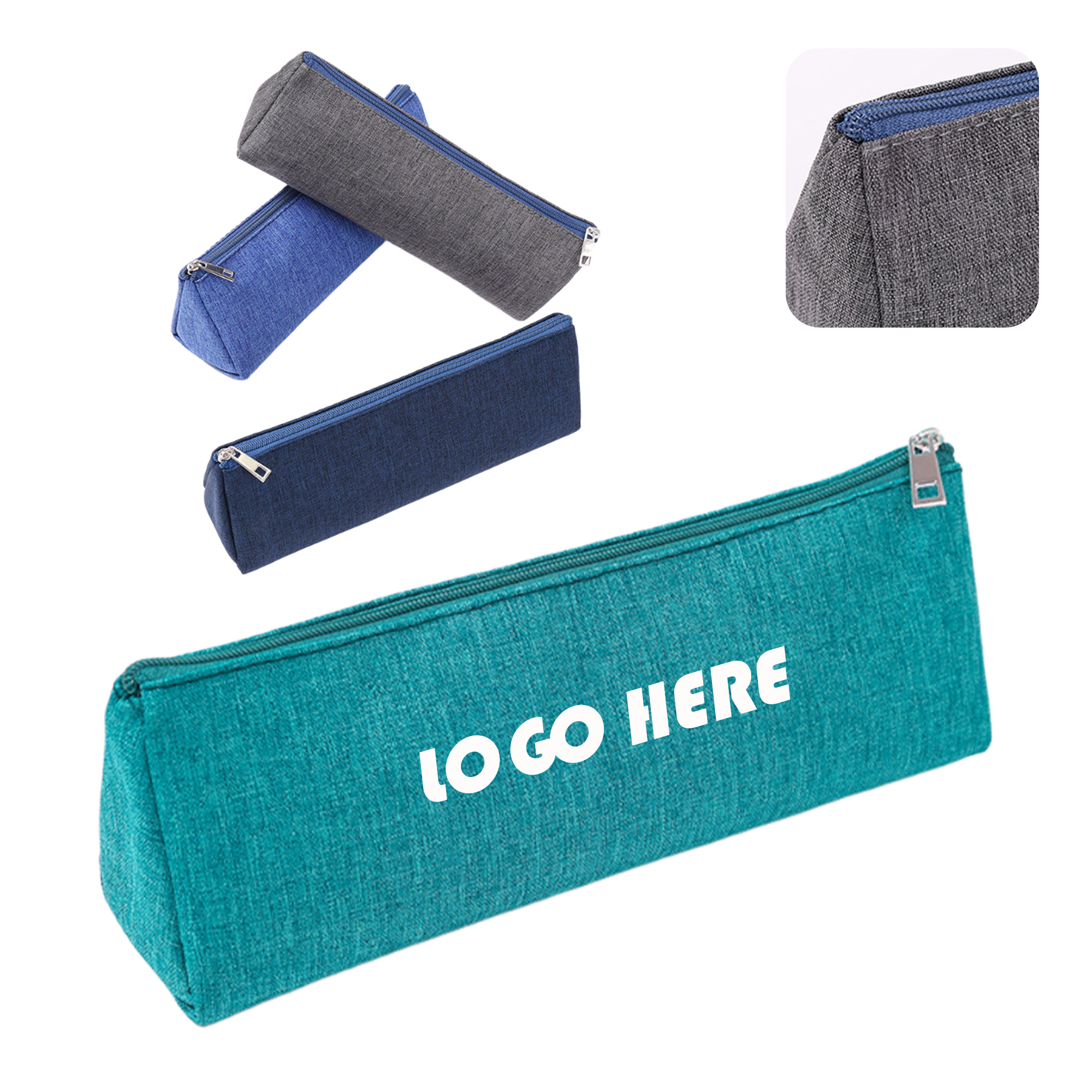 Multi Color Zippered Pen Case 1