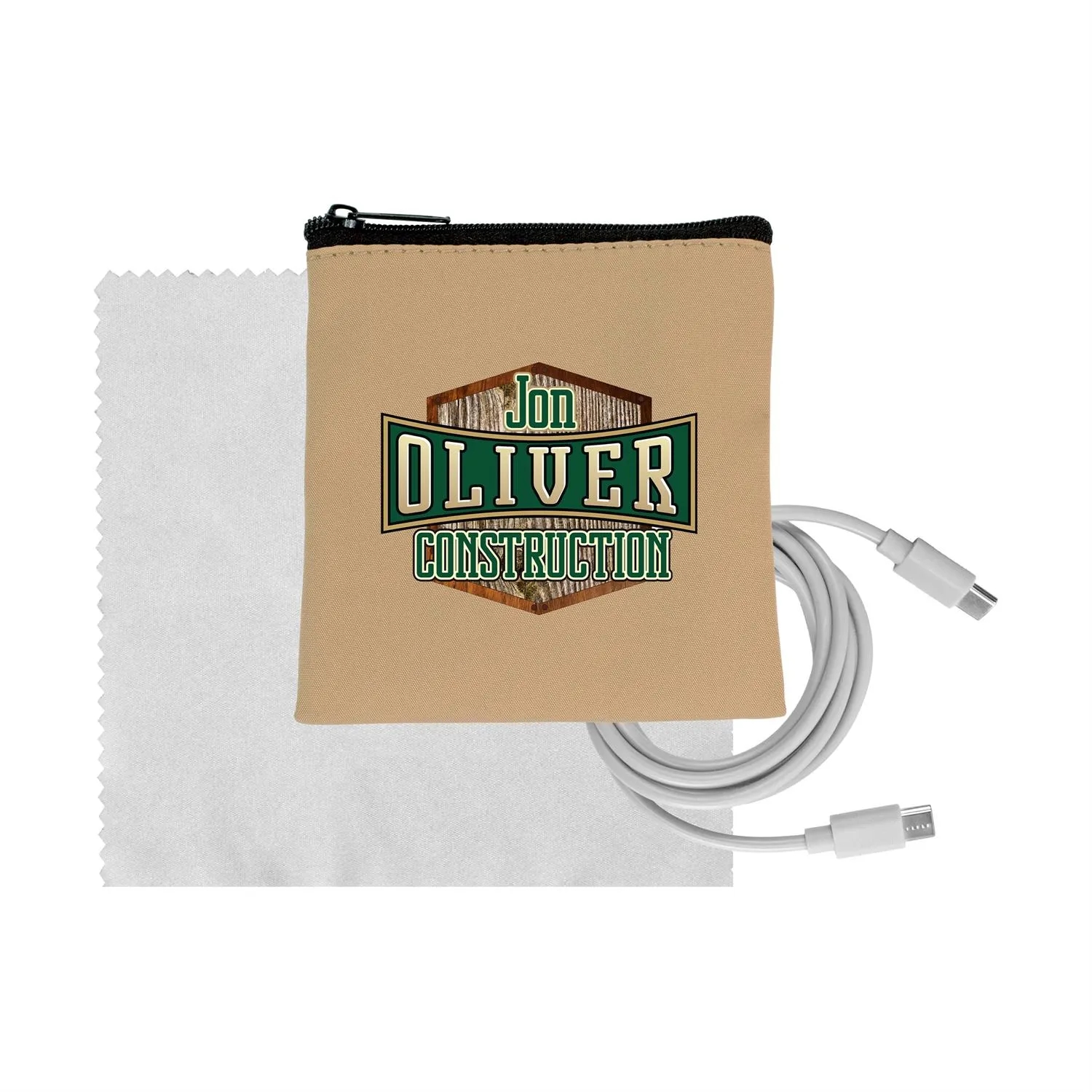 Tan Executive C to C Cable & Cloth Set 7
