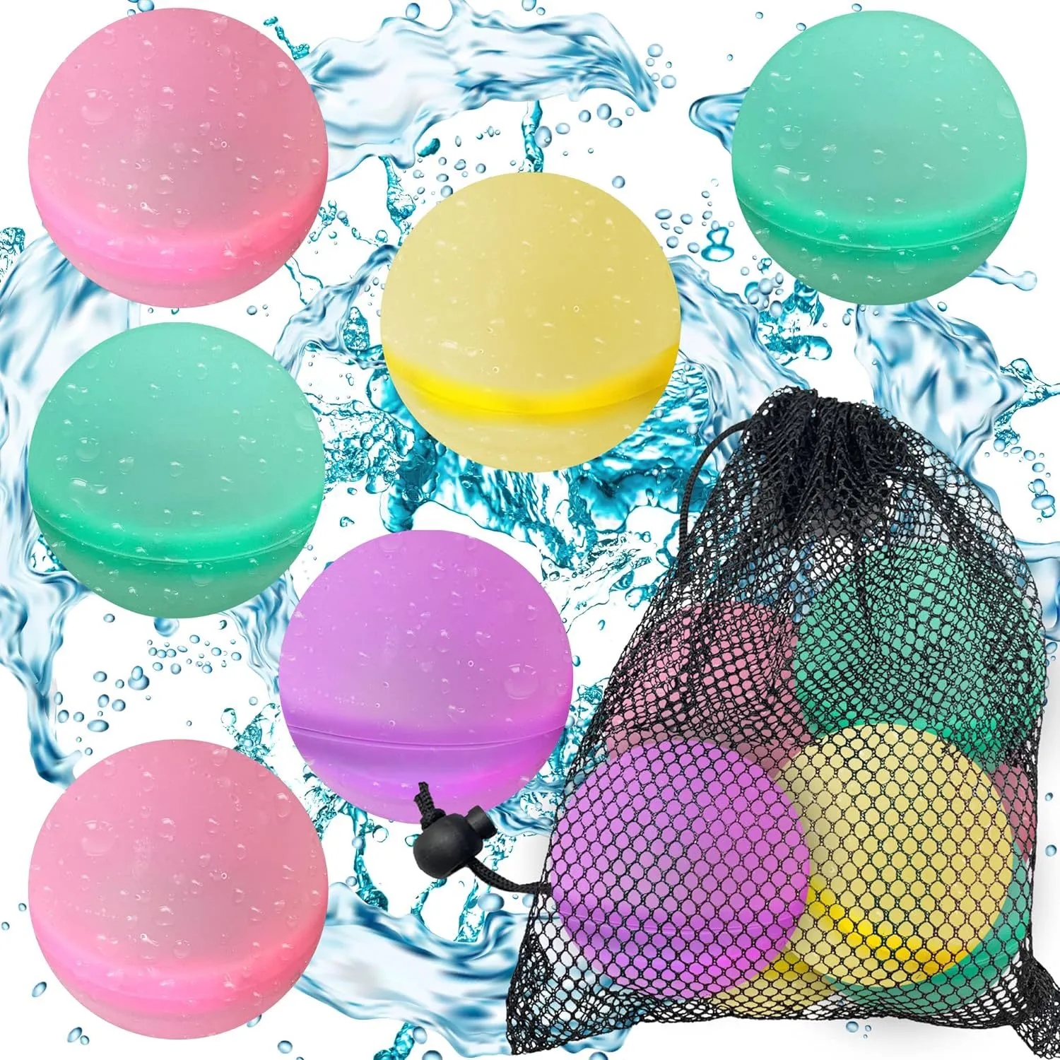 6pcs Magnetic Silicone Beach Water Balls 5