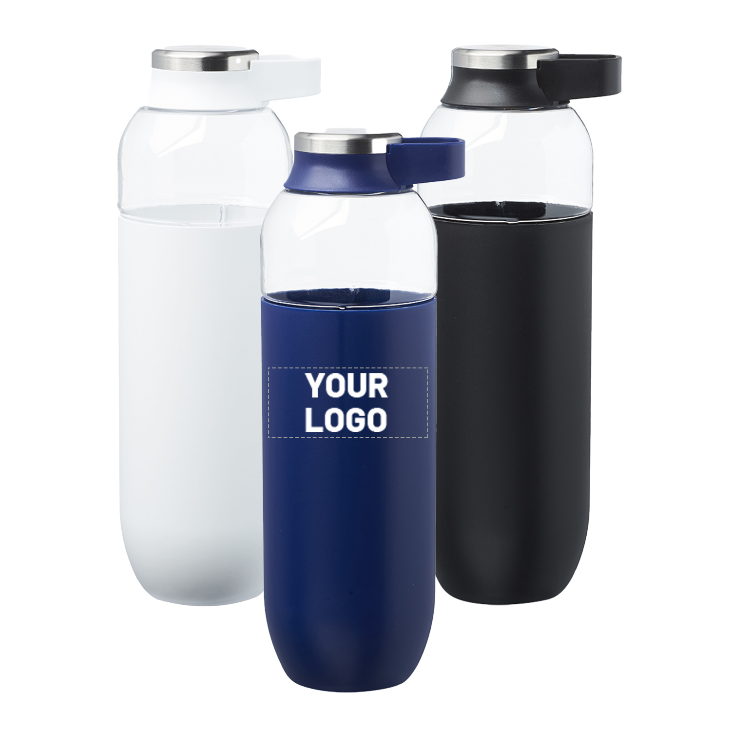 Plastic Water Bottles with Carrier Handle, 27 oz. 4