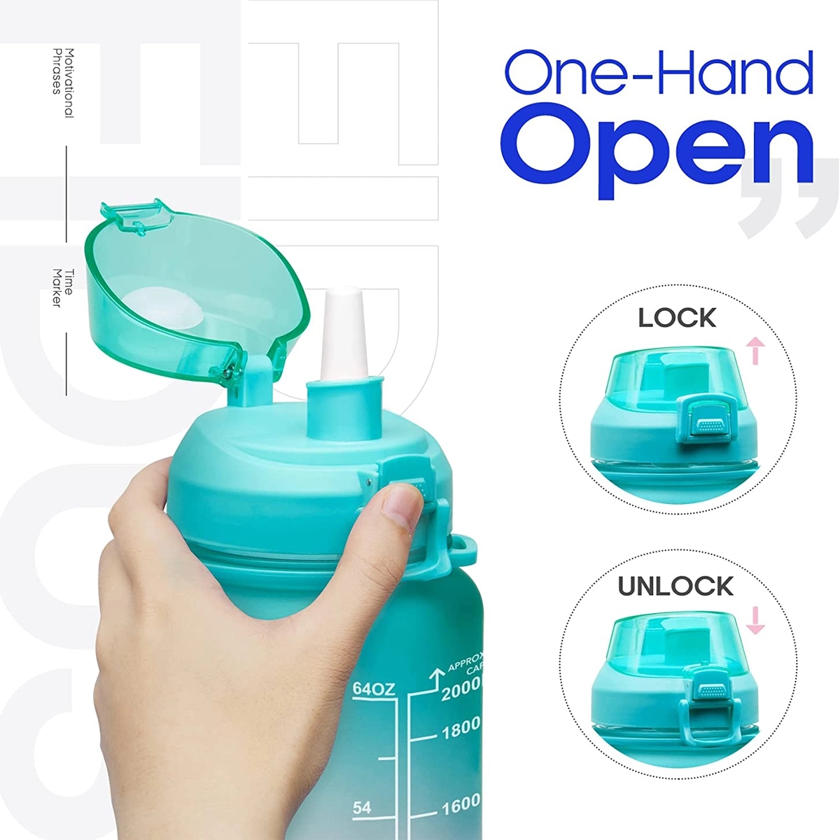 64Oz Water Bottle With Time Marker 4