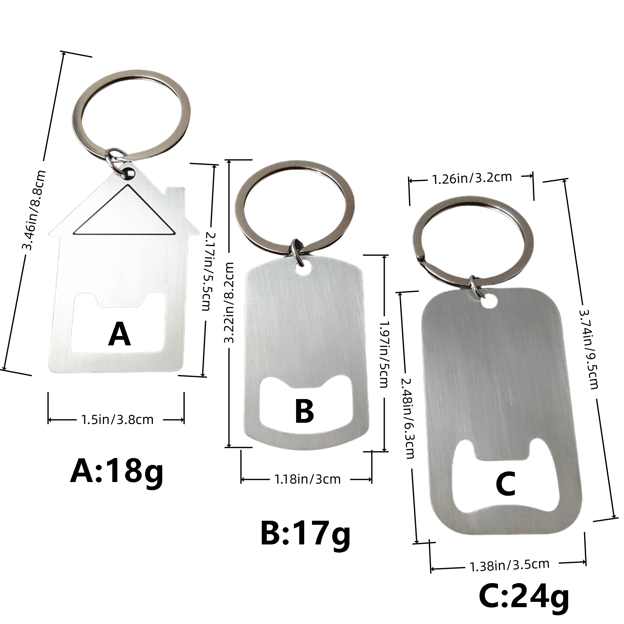 Stainless steel metal bottle opener keychain MOQ50 2