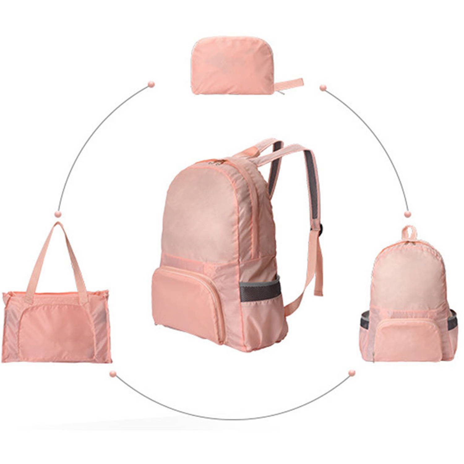 2-in-1 Foldable Backpack Tote Bag 7