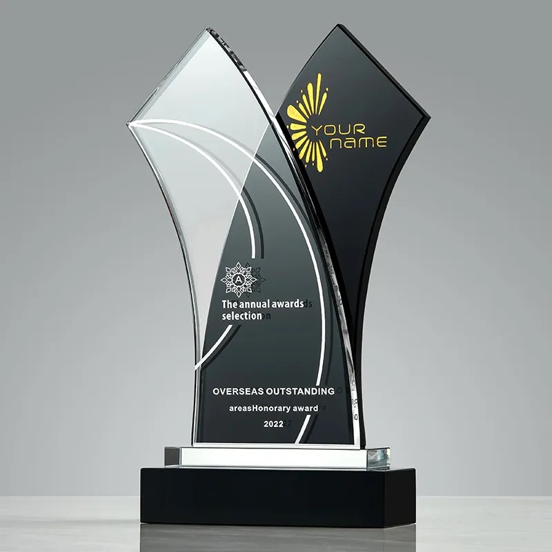 Tuxedo Wave Crystal Award 3