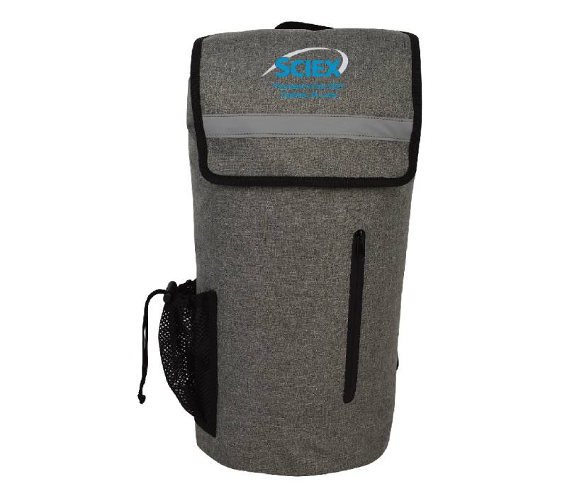 Gray Waterproof Sport Bag with Outer Zipper 6