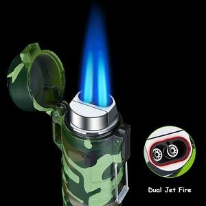 Waterproof Dual Jet Fire Lighter With Durable Case 6