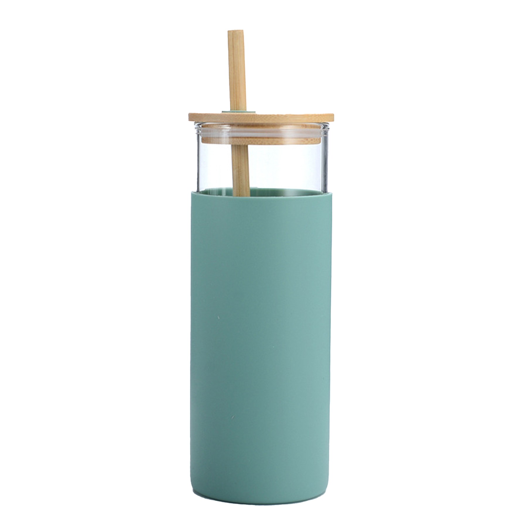 Drinking Glass W/Straw 3