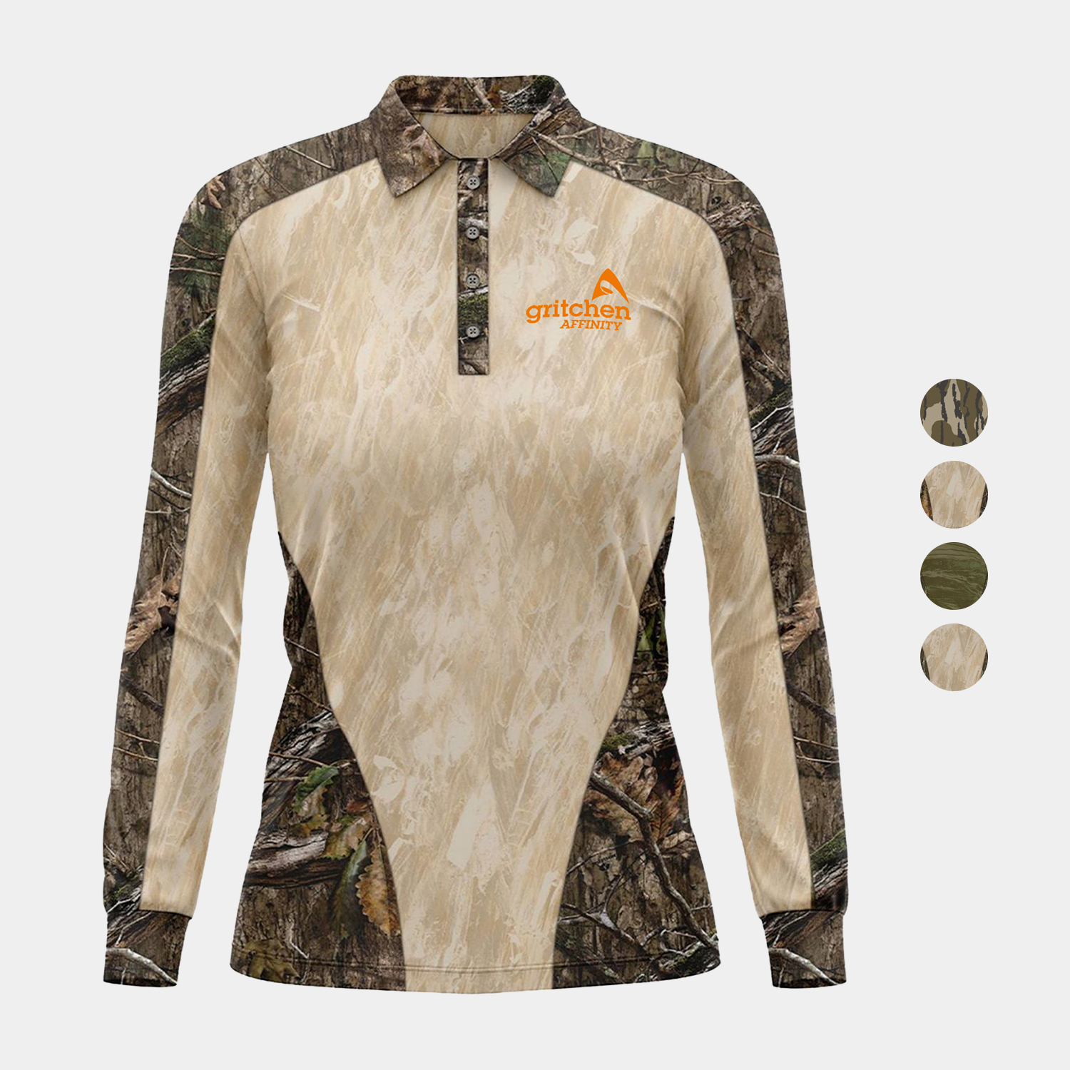 Mossy Oak® Women's 4.4 oz. Polyester Interlock Long Sleeve Polo Shirt 4